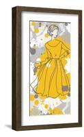 Women in Yellow Dress-Irena Orlov-Framed Art Print