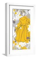 Women in Yellow Dress-Irena Orlov-Framed Art Print
