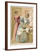 Women Ironing-null-Framed Giclee Print