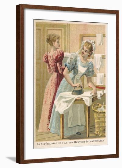 Women Ironing-null-Framed Giclee Print