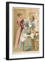 Women Ironing-null-Framed Giclee Print