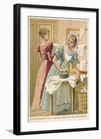 Women Ironing-null-Framed Giclee Print