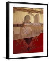 Women Knotting Berber Carpet on Loom, Morocco-Merrill Images-Framed Photographic Print