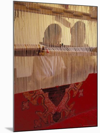 Women Knotting Berber Carpet on Loom, Morocco-Merrill Images-Mounted Photographic Print