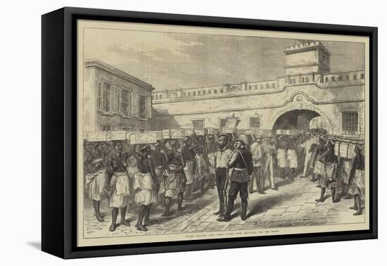 Women Leaving Cape Coast Castle with Provisions for the Troops-null-Framed Stretched Canvas