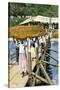 Women Loading Oranges on a Ship at San Antonio, Paraguay, c.1890-null-Stretched Canvas