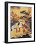 Women Looking at Maple Trees in Takao-null-Framed Giclee Print