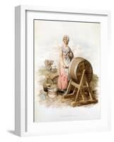 Women Making Butter, 1808-William Henry Pyne-Framed Giclee Print