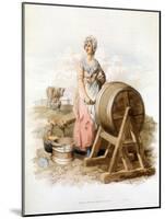 Women Making Butter, 1808-William Henry Pyne-Mounted Giclee Print