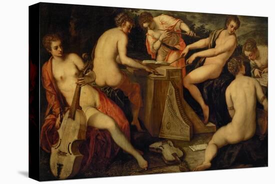 Women Making Music, Perhaps an Allegory of Music-Jacopo Robusti Tintoretto-Stretched Canvas