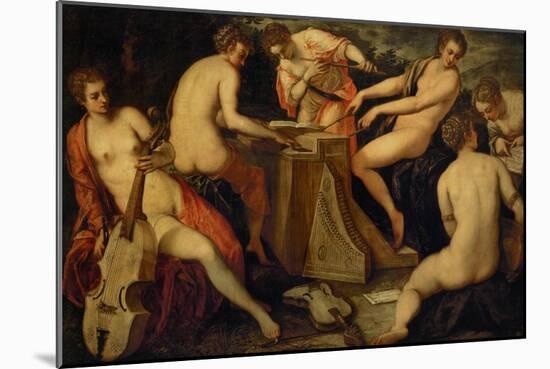 Women Making Music, Perhaps an Allegory of Music-Jacopo Robusti Tintoretto-Mounted Giclee Print