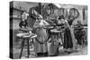 Women Making Pneumatic Tyres for Bicycles, France, 1896-null-Stretched Canvas