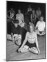 Women Meditating During their Exercises-Loomis Dean-Mounted Photographic Print