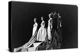 Women Modeling Evening Gowns at the Met Fashion Ball, New York, New York, November 1960-Walter Sanders-Stretched Canvas