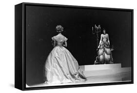 Women Modeling Evening Gowns at the Met Fashion Ball, New York, New York, November 1960-Walter Sanders-Framed Stretched Canvas