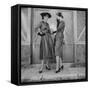 Women Modeling Spring Dresses-Gordon Parks-Framed Stretched Canvas