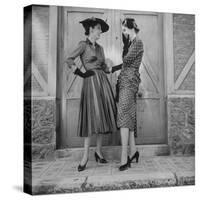 Women Modeling Spring Dresses-Gordon Parks-Stretched Canvas