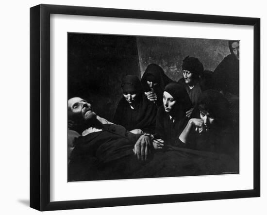 Women Mourning at Wake of Juan Larra-W^ Eugene Smith-Framed Photographic Print