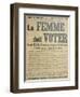 'Women Must Vote', Poster Encouraging Women to Fight for Voting Rights, 1914-French School-Framed Giclee Print