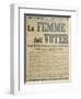 'Women Must Vote', Poster Encouraging Women to Fight for Voting Rights, 1914-French School-Framed Giclee Print