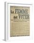 'Women Must Vote', Poster Encouraging Women to Fight for Voting Rights, 1914-French School-Framed Giclee Print