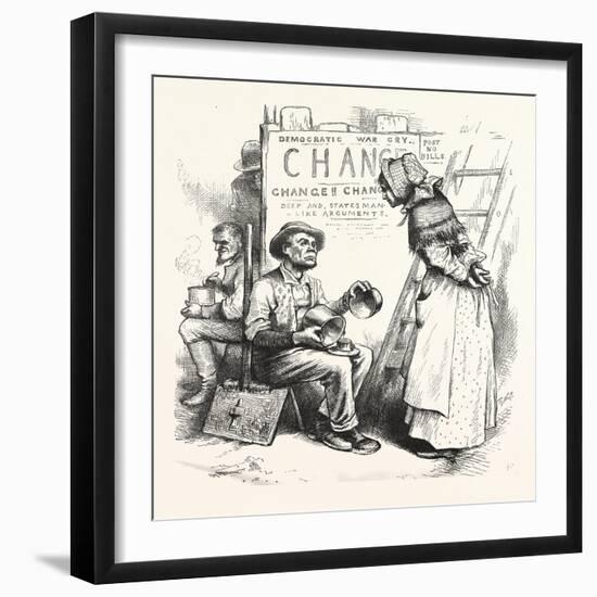 Women Never Be Statesmen, 1880, USA, America, Politics, Political, Politic, Campaign, Patriotic-null-Framed Giclee Print