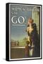 Women Of Britain Say - "GO!" British Patriotic Poster Urging Men To Volunteer-null-Framed Stretched Canvas