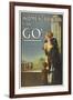 Women Of Britain Say - "GO!" British Patriotic Poster Urging Men To Volunteer-null-Framed Giclee Print