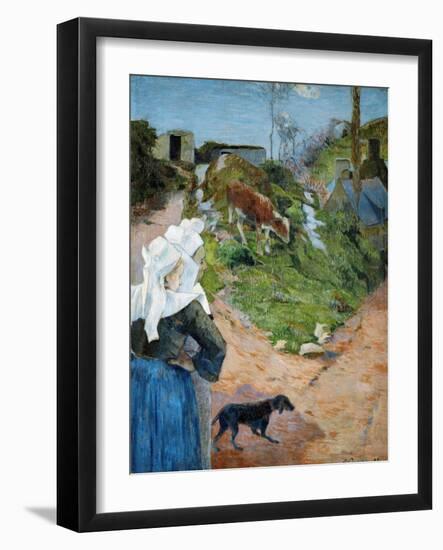 Women of Brittany and Calf, 1888-Paul Gauguin-Framed Giclee Print