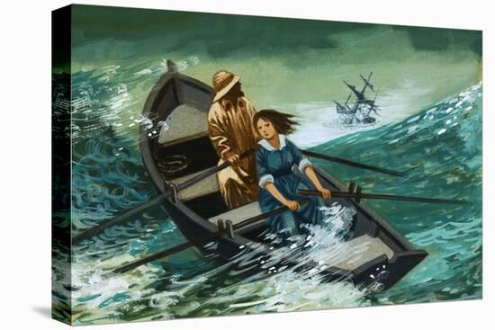 Women of Courage: The Rowboat Rescue. Grace Darling-Peter Jackson-Stretched Canvas