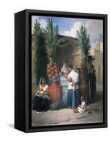 Women of Mexico City-Edouard Pingret-Framed Stretched Canvas
