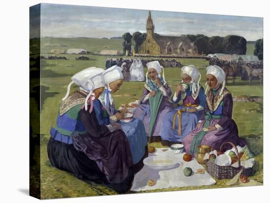 Women of Plougastel at Pardon De Saint Anne-La-Palud-Charles Cottet-Stretched Canvas