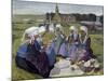 Women of Plougastel at Pardon De Saint Anne-La-Palud-Charles Cottet-Mounted Giclee Print