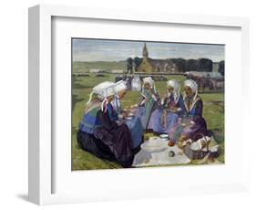 Women of Plougastel at Pardon De Saint Anne-La-Palud-Charles Cottet-Framed Giclee Print