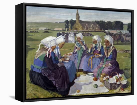 Women of Plougastel at Pardon De Saint Anne-La-Palud-Charles Cottet-Framed Stretched Canvas