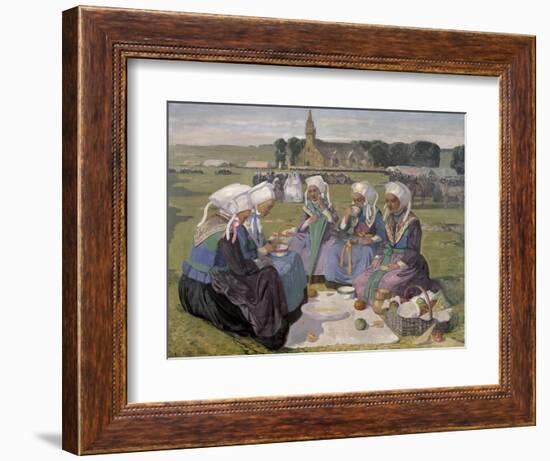 Women of Plougastel at the Pardon of Notre-Dame de La Palud, 1903-Charles Cottet-Framed Giclee Print