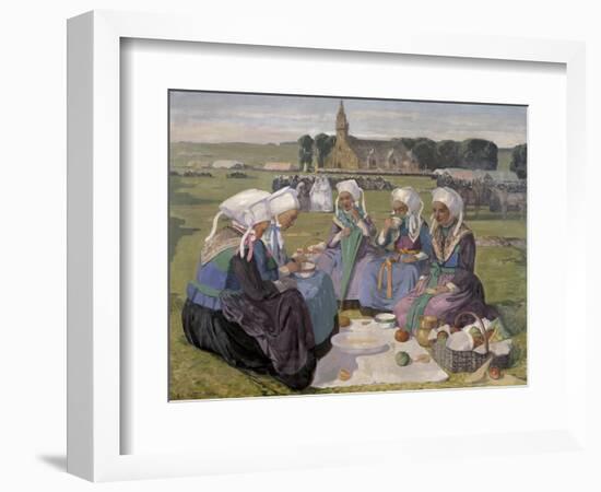 Women of Plougastel at the Pardon of Notre-Dame de La Palud, 1903-Charles Cottet-Framed Giclee Print