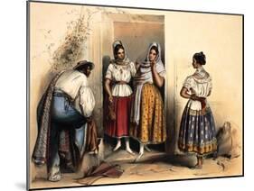 Women of Puebla, after 1836-Carlos Nebel-Mounted Giclee Print