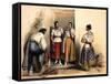 Women of Puebla, after 1836-Carlos Nebel-Framed Stretched Canvas