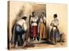 Women of Puebla, after 1836-Carlos Nebel-Stretched Canvas