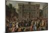 Women of Rome Gathering at the Capitol-Pieter Isaacsz-Mounted Art Print