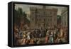 Women of Rome Gathering at the Capitol-Pieter Isaacsz-Framed Stretched Canvas