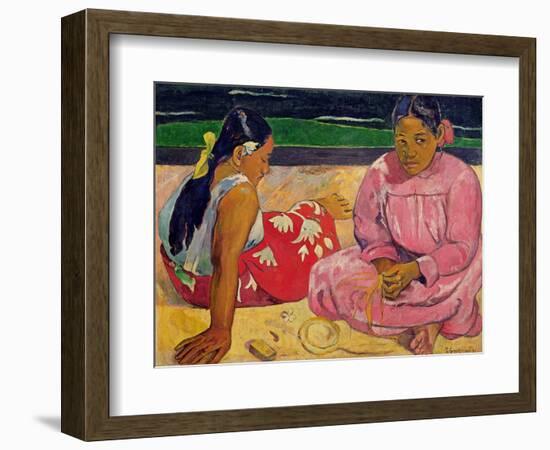 Women of Tahiti, on the Beach, 1891-Paul Gauguin-Framed Premium Giclee Print