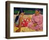 Women of Tahiti, on the Beach, 1891-Paul Gauguin-Framed Premium Giclee Print