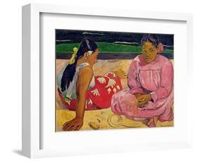 Women of Tahiti, on the Beach, 1891-Paul Gauguin-Framed Premium Giclee Print