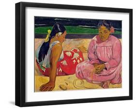Women of Tahiti, on the Beach, 1891-Paul Gauguin-Framed Giclee Print