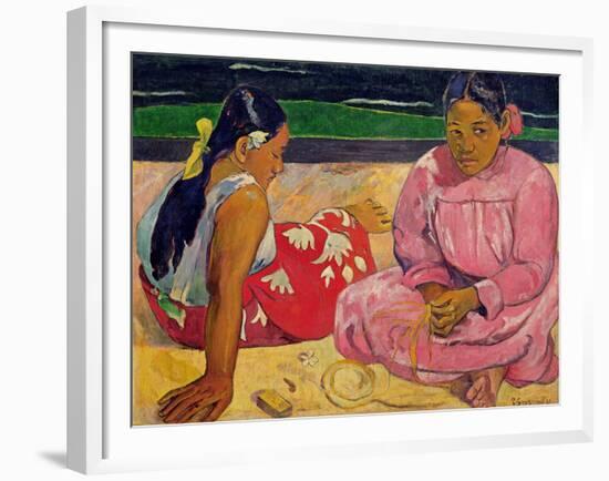 Women of Tahiti, on the Beach, 1891-Paul Gauguin-Framed Giclee Print