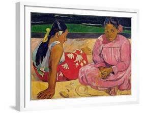 Women of Tahiti, on the Beach, 1891-Paul Gauguin-Framed Giclee Print