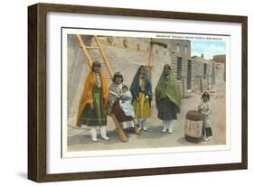 Women of Tesuque Pueblo, New Mexico-null-Framed Art Print