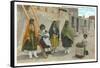 Women of Tesuque Pueblo, New Mexico-null-Framed Stretched Canvas